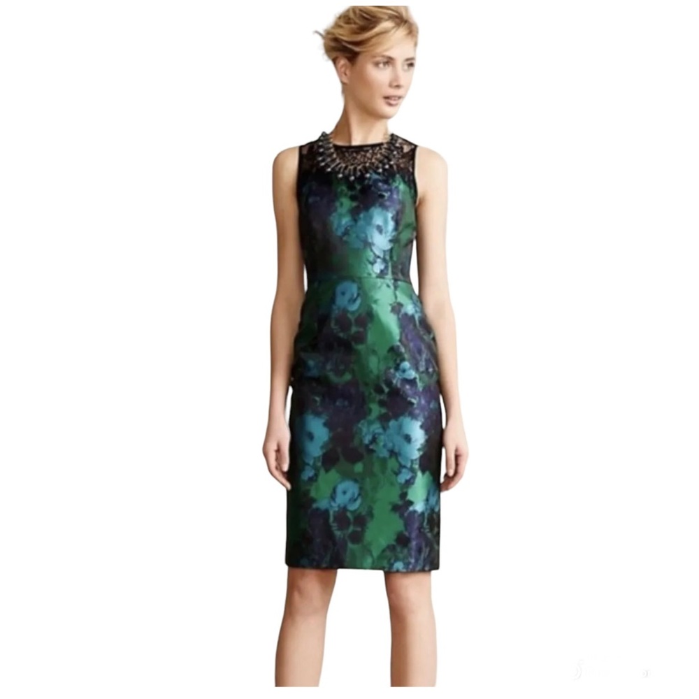 Anthropologie Leifsdottir Water Garden Floral Sheath Dress